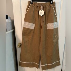 Boutique wide leg tan pants NWT